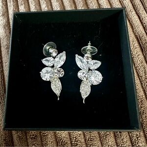 Elegant Silver Crystal Earrings